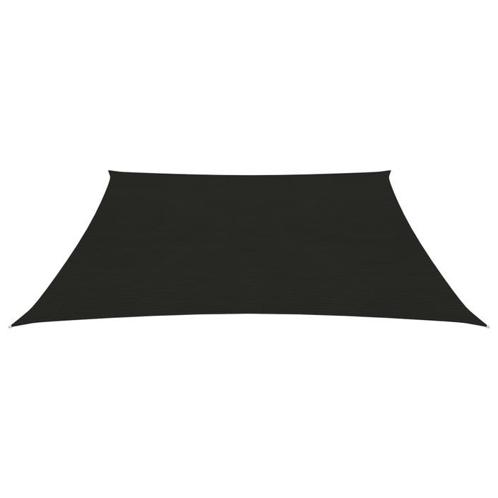 Voile d'ombrage 160 g/m² Noir 2,5x2,5 m PEHD - Photo n°3