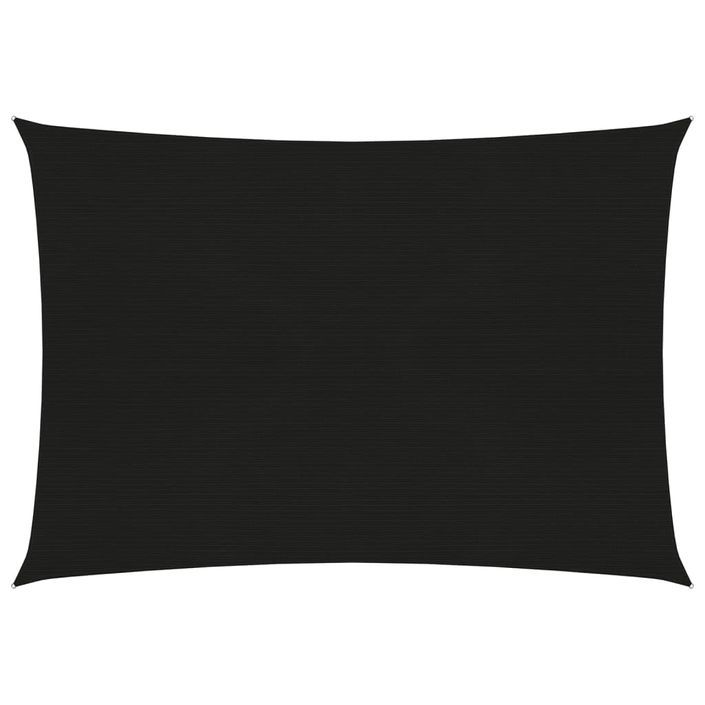 Voile d'ombrage 160 g/m² Noir 2,5x3,5 m PEHD - Photo n°1