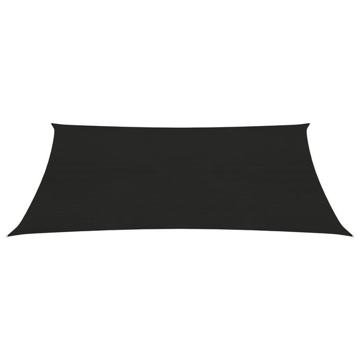 Voile d'ombrage 160 g/m² Noir 2,5x3,5 m PEHD - Photo n°3