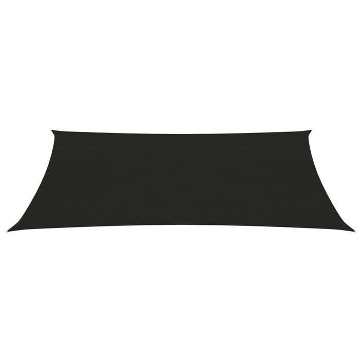 Voile d'ombrage 160 g/m² Noir 2,5x4,5 m PEHD - Photo n°3