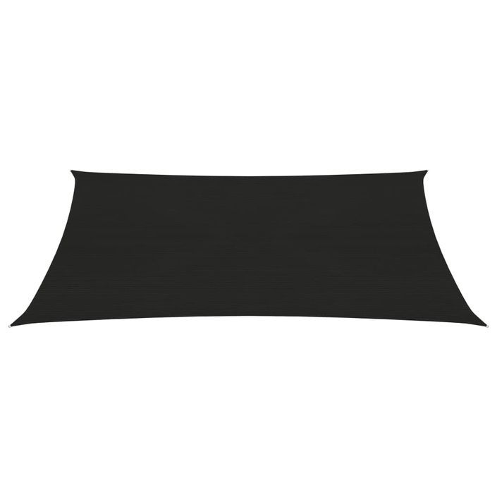 Voile d'ombrage 160 g/m² Noir 2,5x4 m PEHD - Photo n°3