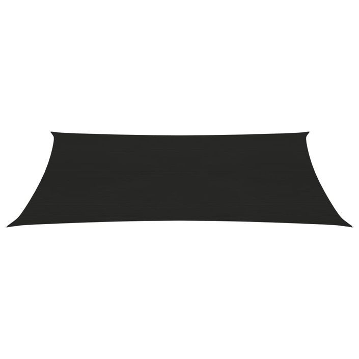 Voile d'ombrage 160 g/m² Noir 2,5x5 m PEHD - Photo n°3