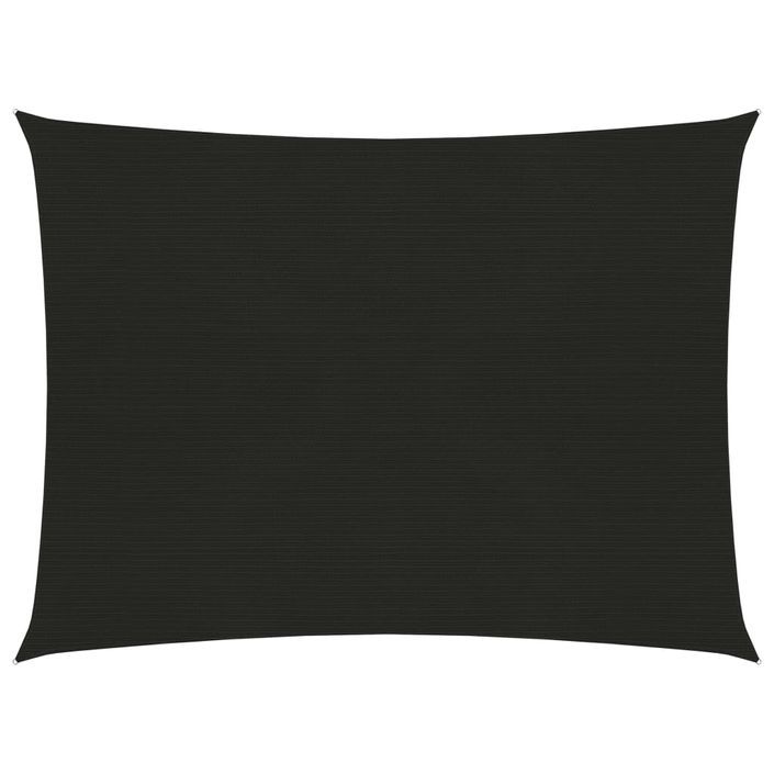 Voile d'ombrage 160 g/m² Noir 2x2,5 m PEHD - Photo n°1