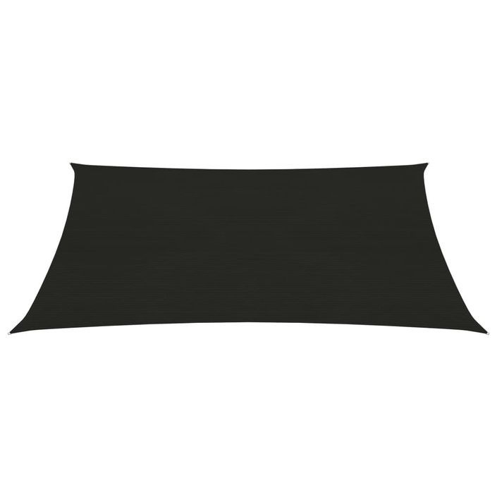 Voile d'ombrage 160 g/m² Noir 2x2,5 m PEHD - Photo n°3