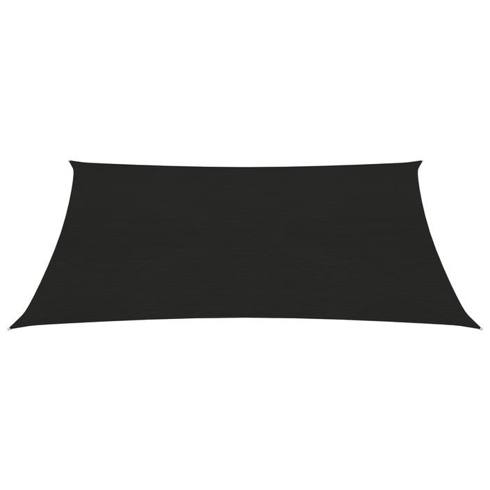 Voile d'ombrage 160 g/m² Noir 2x3,5 m PEHD - Photo n°3