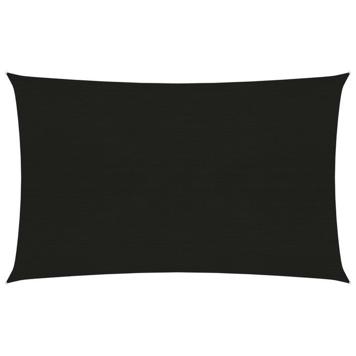 Voile d'ombrage 160 g/m² Noir 2x4,5 m PEHD - Photo n°1