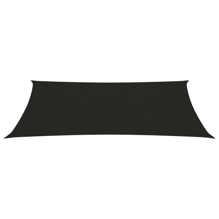 Voile d'ombrage 160 g/m² Noir 2x5 m PEHD - Photo n°3