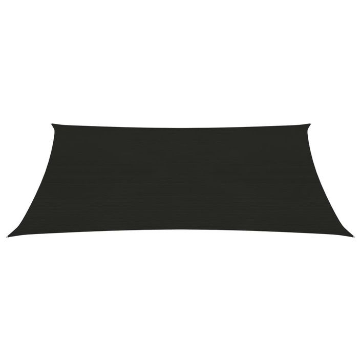 Voile d'ombrage 160 g/m² Noir 3,5x5 m PEHD - Photo n°3