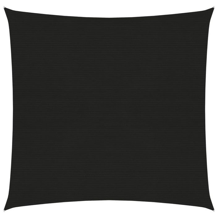 Voile d'ombrage 160 g/m² Noir 3,6x3,6 m PEHD - Photo n°1