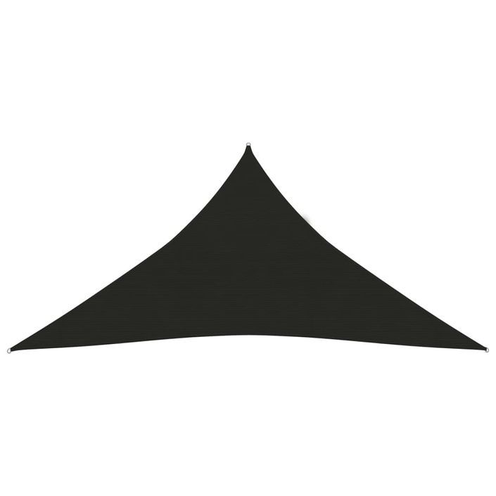 Voile d'ombrage 160 g/m² Noir 3,6x3,6x3,6 m PEHD - Photo n°3