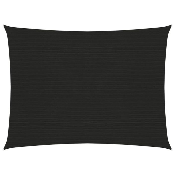 Voile d'ombrage 160 g/m² Noir 3x4 m PEHD - Photo n°1