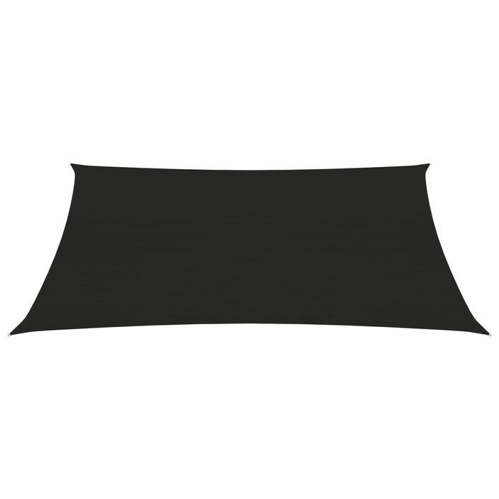 Voile d'ombrage 160 g/m² Noir 3x4 m PEHD - Photo n°3