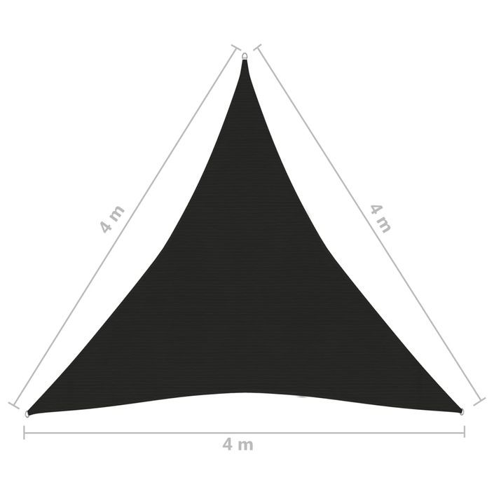 Voile d'ombrage 160 g/m² Noir 4x4x4 m PEHD - Photo n°6