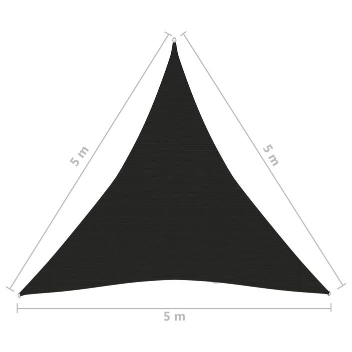 Voile d'ombrage 160 g/m² Noir 5x5x5 m PEHD - Photo n°6