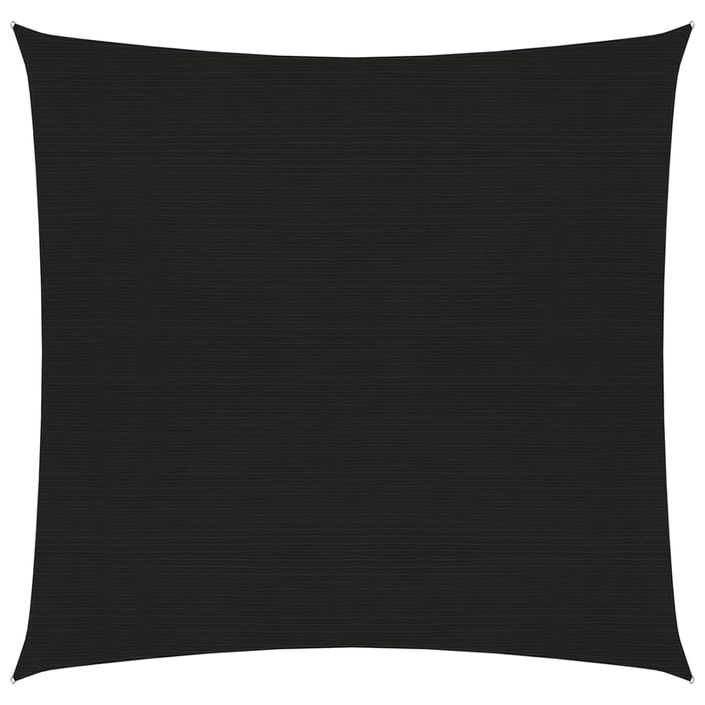 Voile d'ombrage 160 g/m² Noir 7x7 m PEHD - Photo n°1