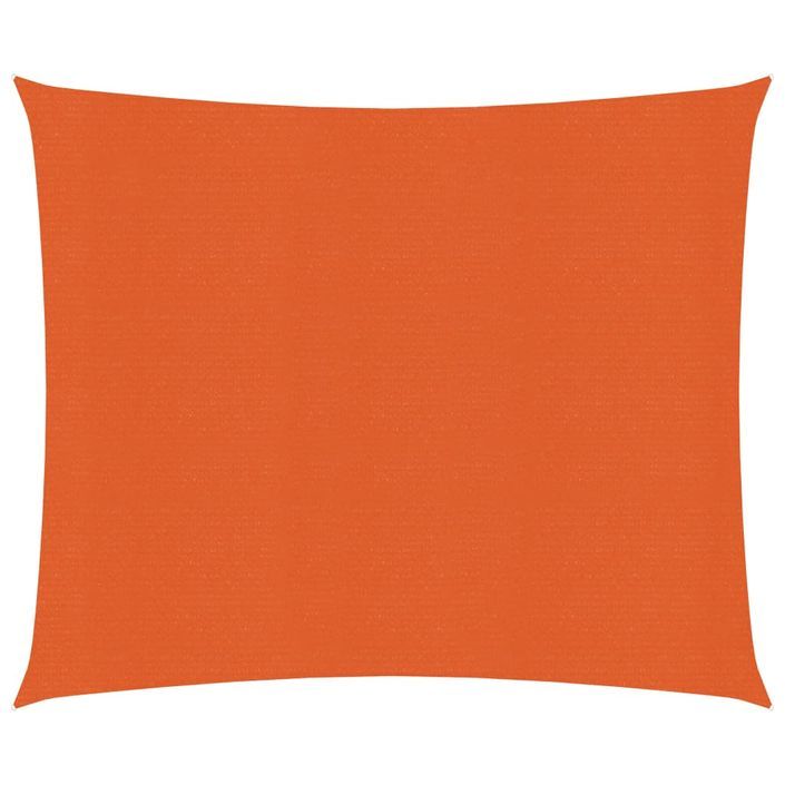 Voile d'ombrage 160 g/m² Orange 2,5x3 m PEHD - Photo n°1