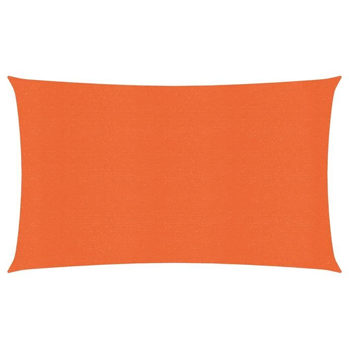 Voile d'ombrage 160 g/m² Orange 2,5x5 m PEHD - Photo n°1