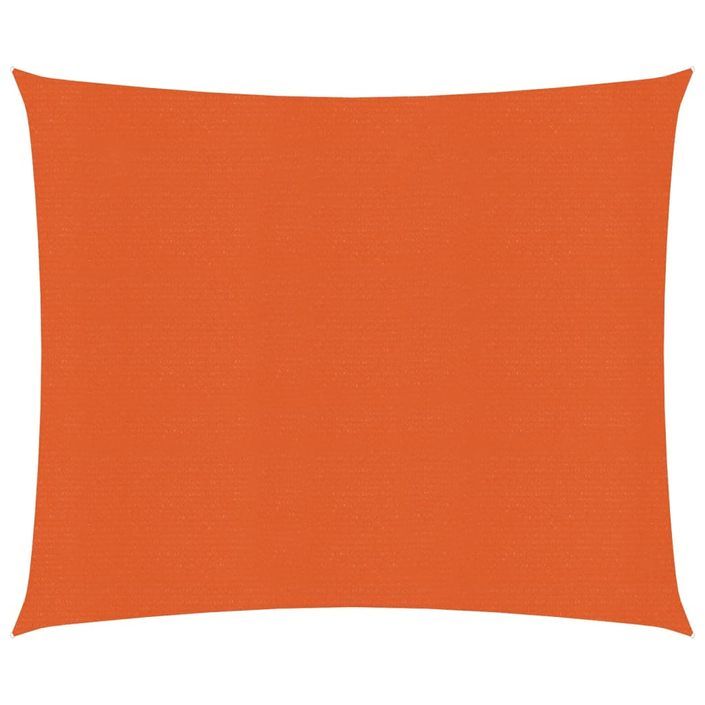 Voile d'ombrage 160 g/m² Orange 2x2,5 m PEHD - Photo n°1