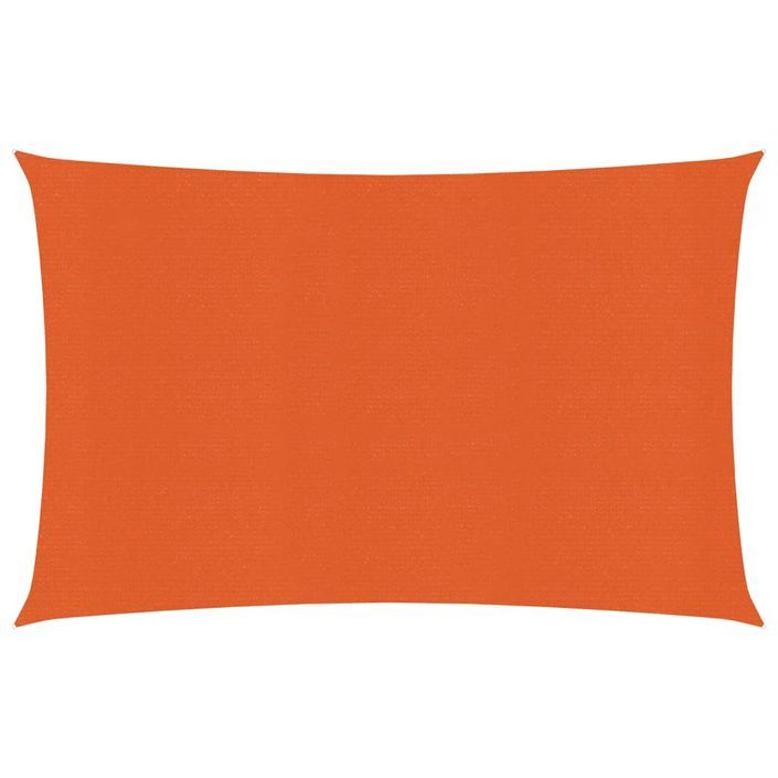 Voile d'ombrage 160 g/m² Orange 3x4 m PEHD - Photo n°1