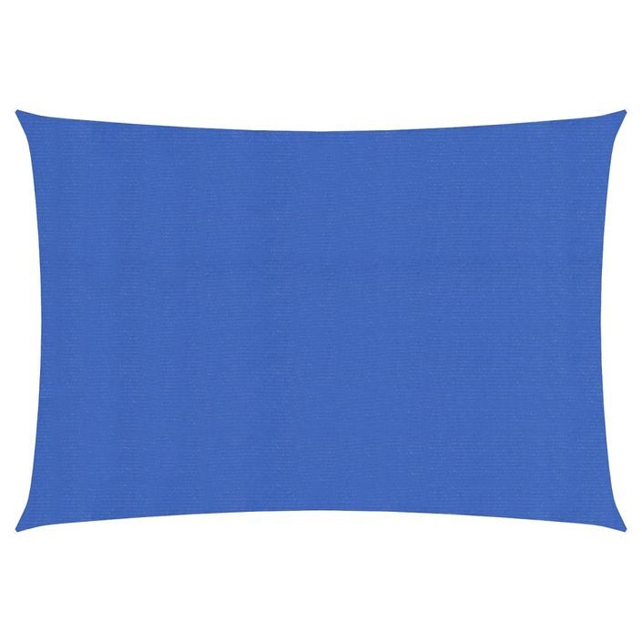 Voile d'ombrage 160 g/m² rectangulaire bleu 2,5x5 m PEHD - Photo n°1