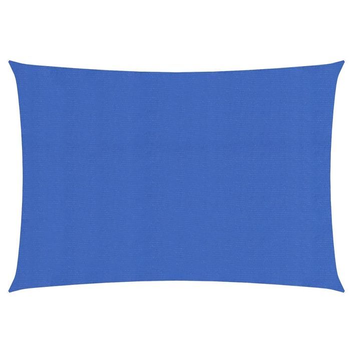 Voile d'ombrage 160 g/m² rectangulaire bleu 3,5x5 m PEHD - Photo n°1