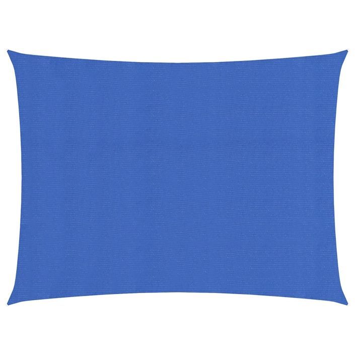 Voile d'ombrage 160 g/m² rectangulaire bleu 3x4 m PEHD - Photo n°1