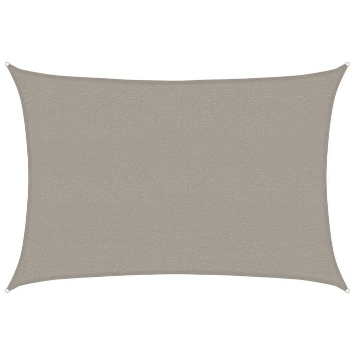 Voile d'ombrage 160 g/m² rectangulaire gris clair 2,5x3,5m PEHD - Photo n°2