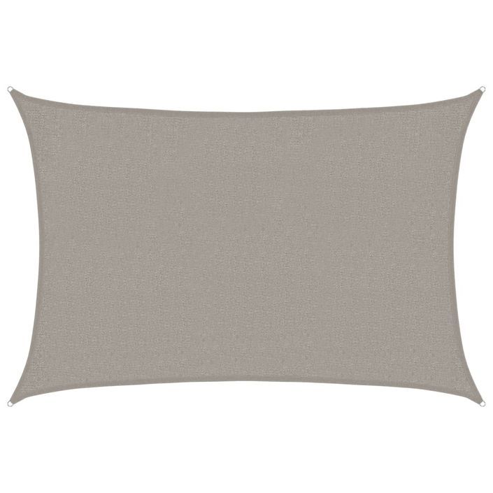 Voile d'ombrage 160 g/m² rectangulaire gris clair 2x2,5 m PEHD - Photo n°2