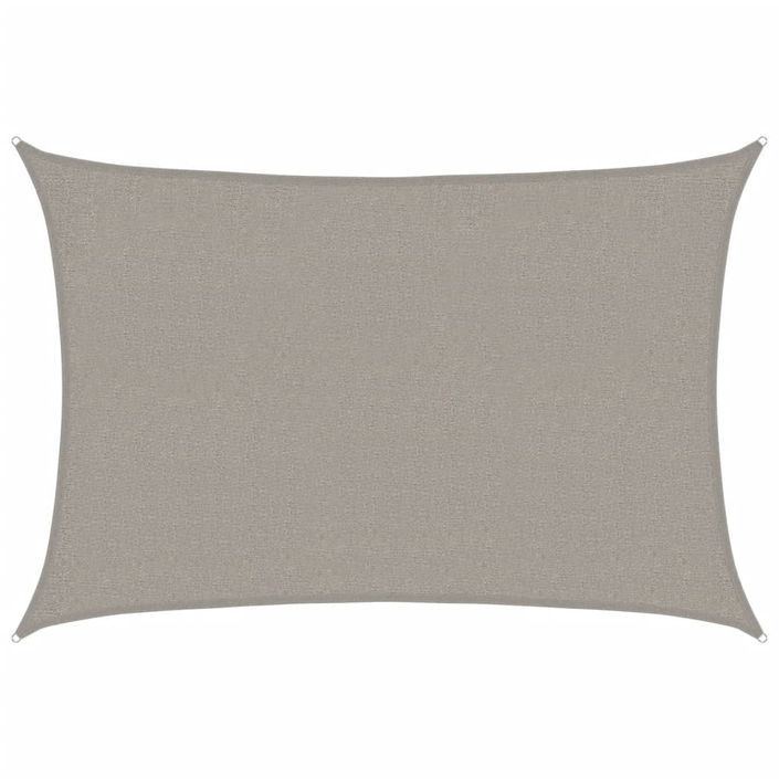 Voile d'ombrage 160 g/m² rectangulaire gris clair 2x3 m PEHD - Photo n°2