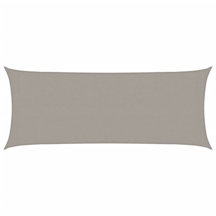 Voile d'ombrage 160 g/m² rectangulaire gris clair 2x4,5 m PEHD - Photo n°2