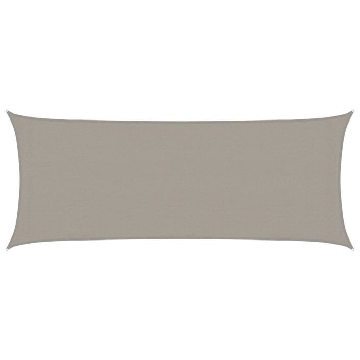 Voile d'ombrage 160 g/m² rectangulaire gris clair 2x5 m PEHD - Photo n°2