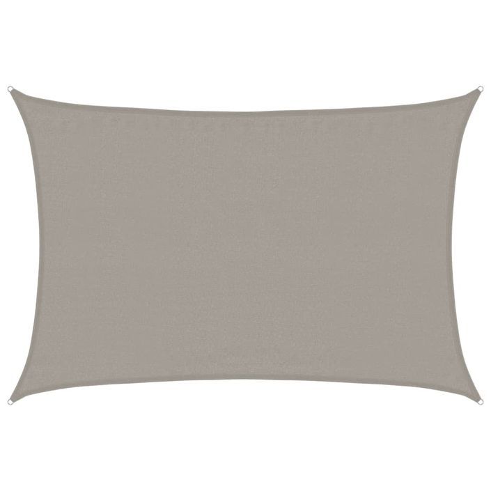 Voile d'ombrage 160 g/m² rectangulaire gris clair 3,5x4,5m PEHD - Photo n°2