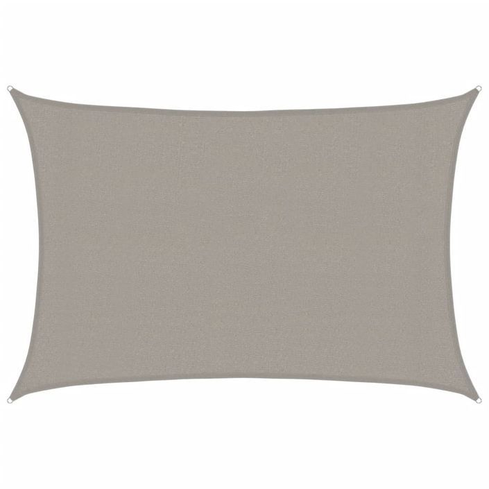 Voile d'ombrage 160 g/m² rectangulaire gris clair 3x4,5 m PEHD - Photo n°2