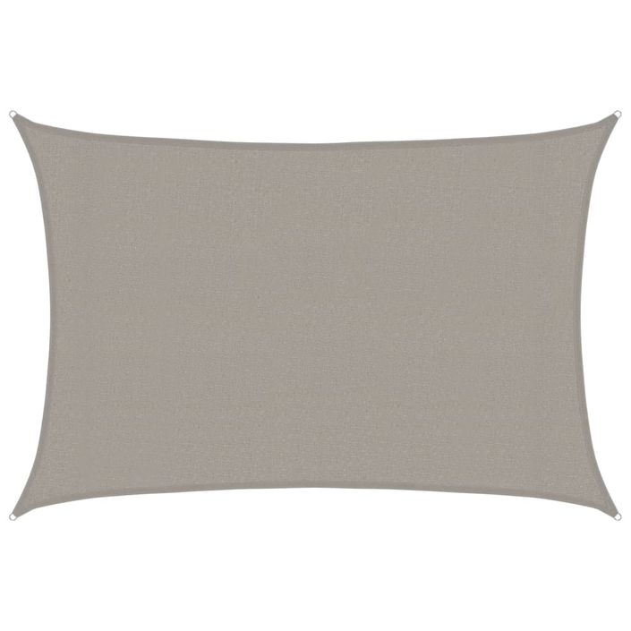 Voile d'ombrage 160 g/m² rectangulaire gris clair 3x5 m PEHD - Photo n°2