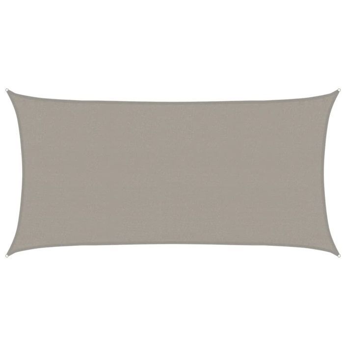 Voile d'ombrage 160 g/m² rectangulaire gris clair 3x6 m PEHD - Photo n°2