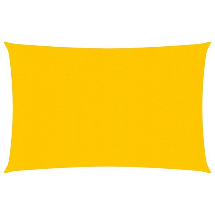 Voile d'ombrage 160 g/m² rectangulaire jaune 2x3,5 m PEHD - Photo n°1