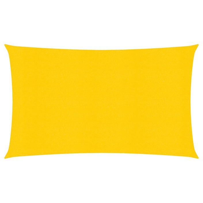 Voile d'ombrage 160 g/m² rectangulaire jaune 4x7 m PEHD - Photo n°1