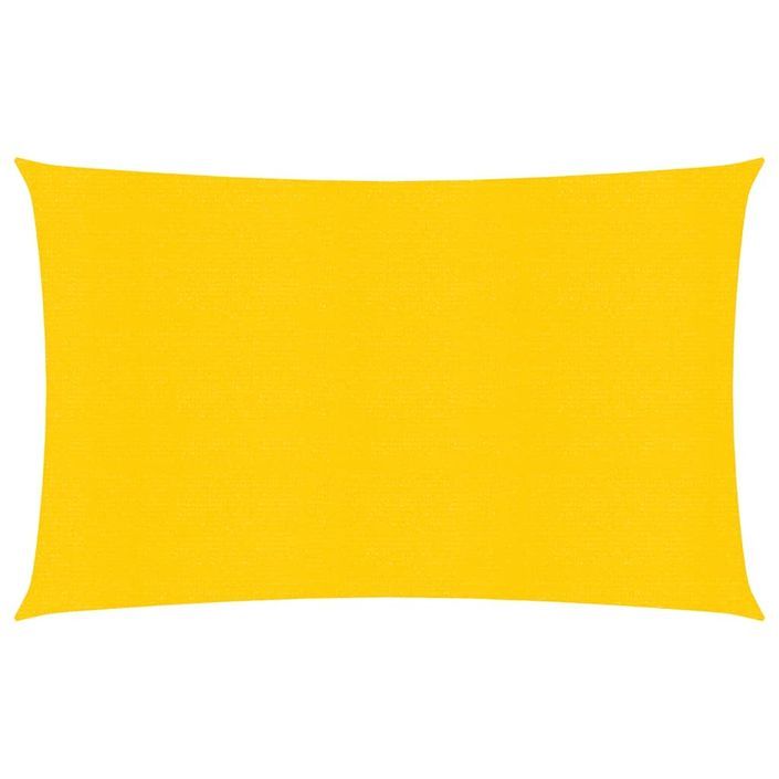 Voile d'ombrage 160 g/m² rectangulaire jaune 5x7 m PEHD - Photo n°1