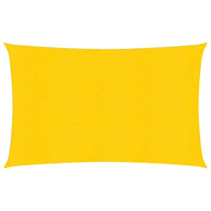 Voile d'ombrage 160 g/m² rectangulaire jaune 6x8 m PEHD - Photo n°1