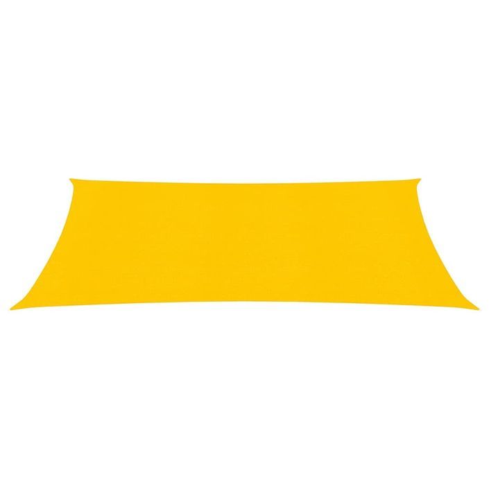 Voile d'ombrage 160 g/m² rectangulaire jaune 6x8 m PEHD - Photo n°2