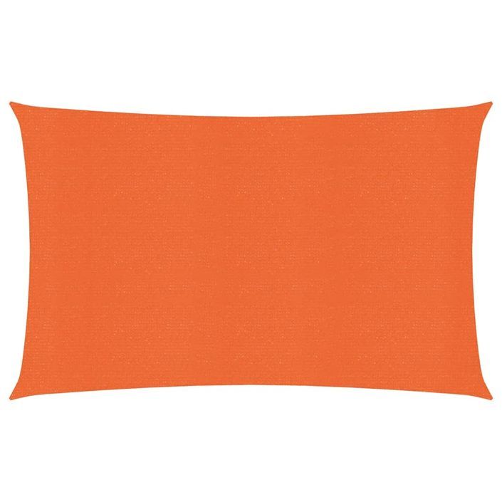 Voile d'ombrage 160 g/m² rectangulaire orange 3x5 m PEHD - Photo n°1