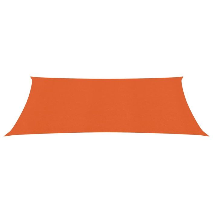 Voile d'ombrage 160 g/m² rectangulaire orange 3x5 m PEHD - Photo n°2