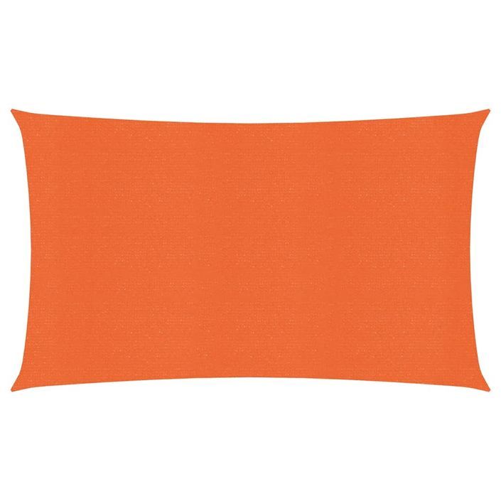 Voile d'ombrage 160 g/m² rectangulaire orange 4x7 m PEHD - Photo n°1