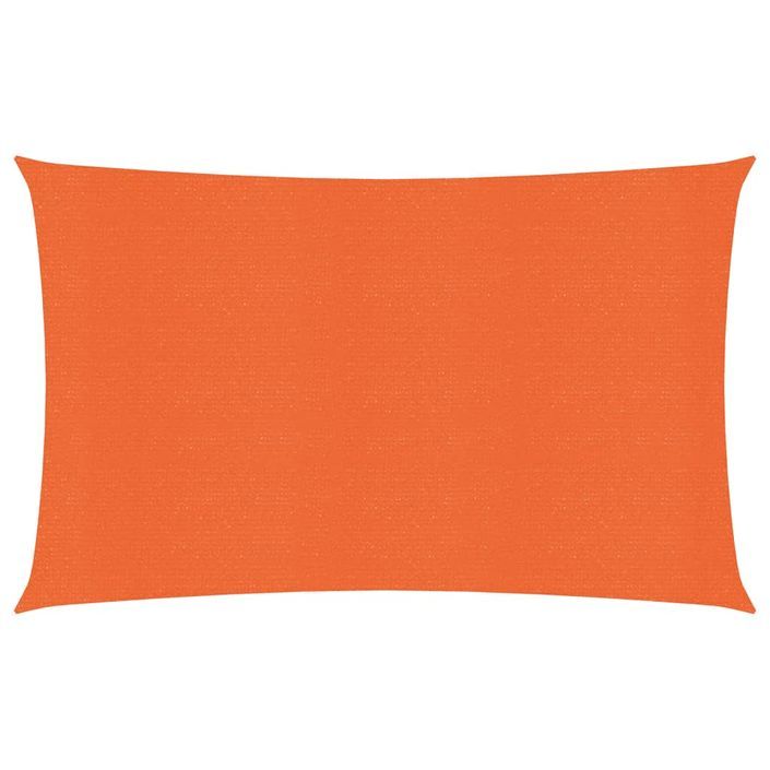 Voile d'ombrage 160 g/m² rectangulaire orange 5x7 m PEHD - Photo n°1