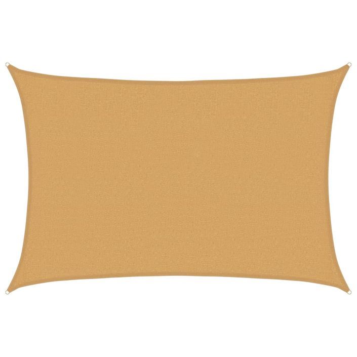 Voile d'ombrage 160 g/m² rectangulaire sable 2,5x3,5m PEHD - Photo n°2