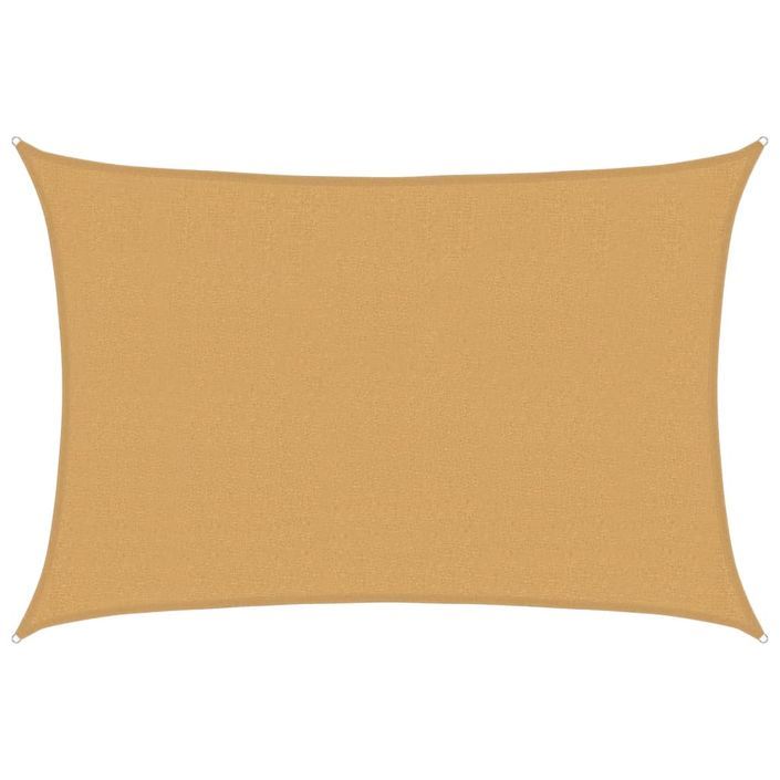 Voile d'ombrage 160 g/m² rectangulaire sable 2,5x4 m PEHD - Photo n°2