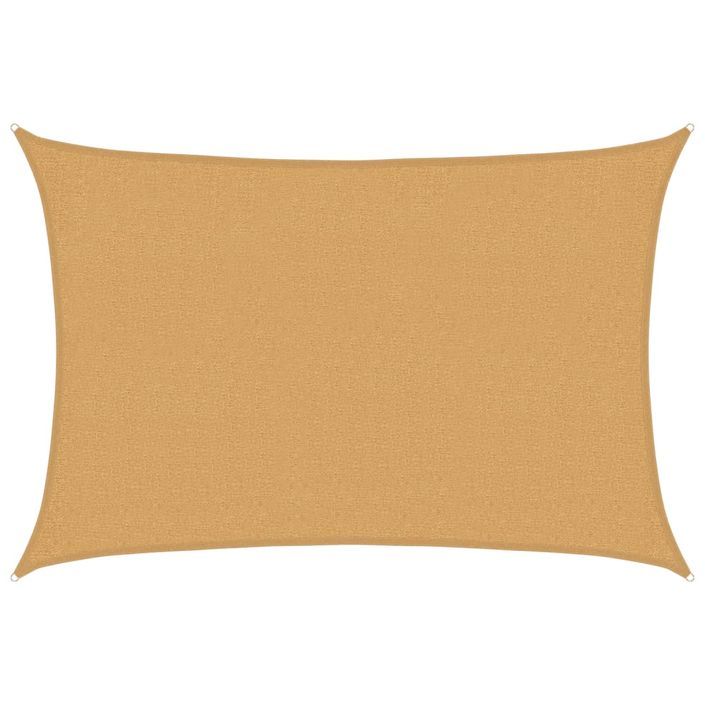 Voile d'ombrage 160 g/m² rectangulaire sable 2x3 m PEHD - Photo n°2