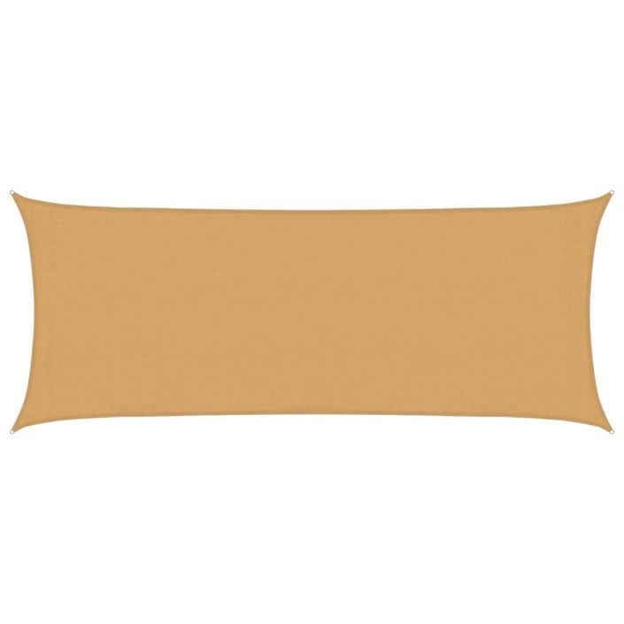 Voile d'ombrage 160 g/m² rectangulaire sable 2x4,5 m PEHD - Photo n°2