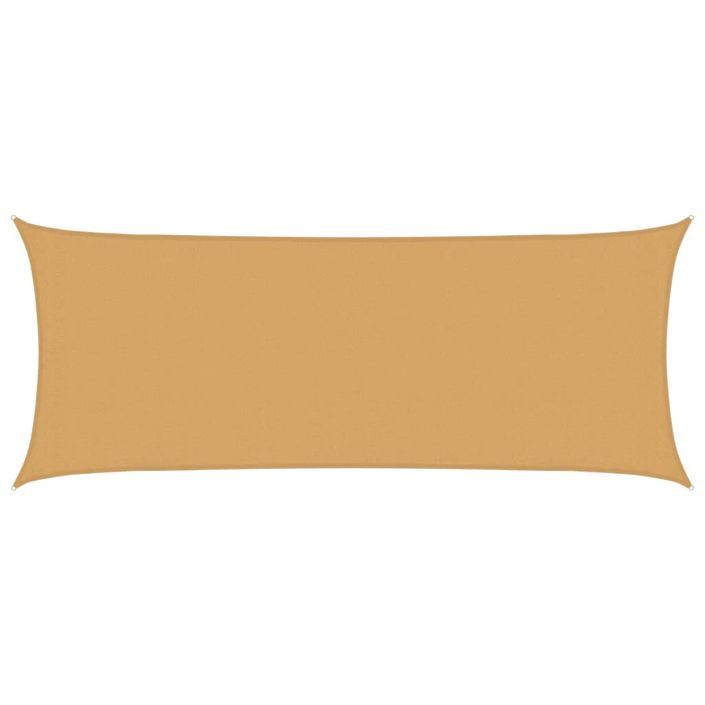 Voile d'ombrage 160 g/m² rectangulaire sable 2x5 m PEHD - Photo n°2