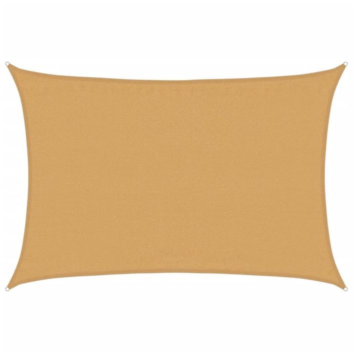 Voile d'ombrage 160 g/m² rectangulaire sable 3,5x5 m PEHD - Photo n°2